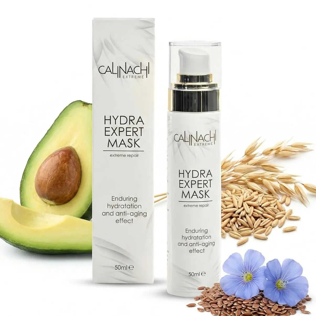 Hydra Mask for Face, Neck, and Décolletage, 50ml. CALINACHI Cosmetics