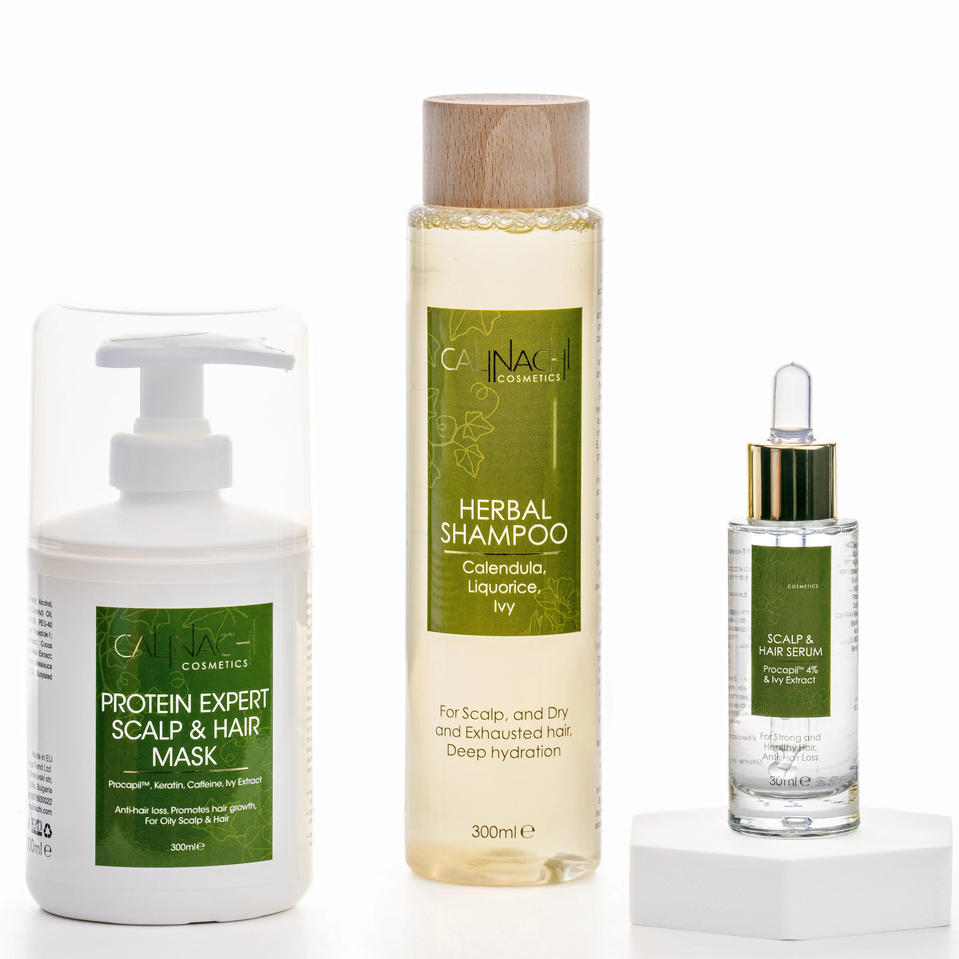 Protein Therapy against Hair Loss (normal to oily and oily) HairCare Sets CALINACHI Cosmetics
