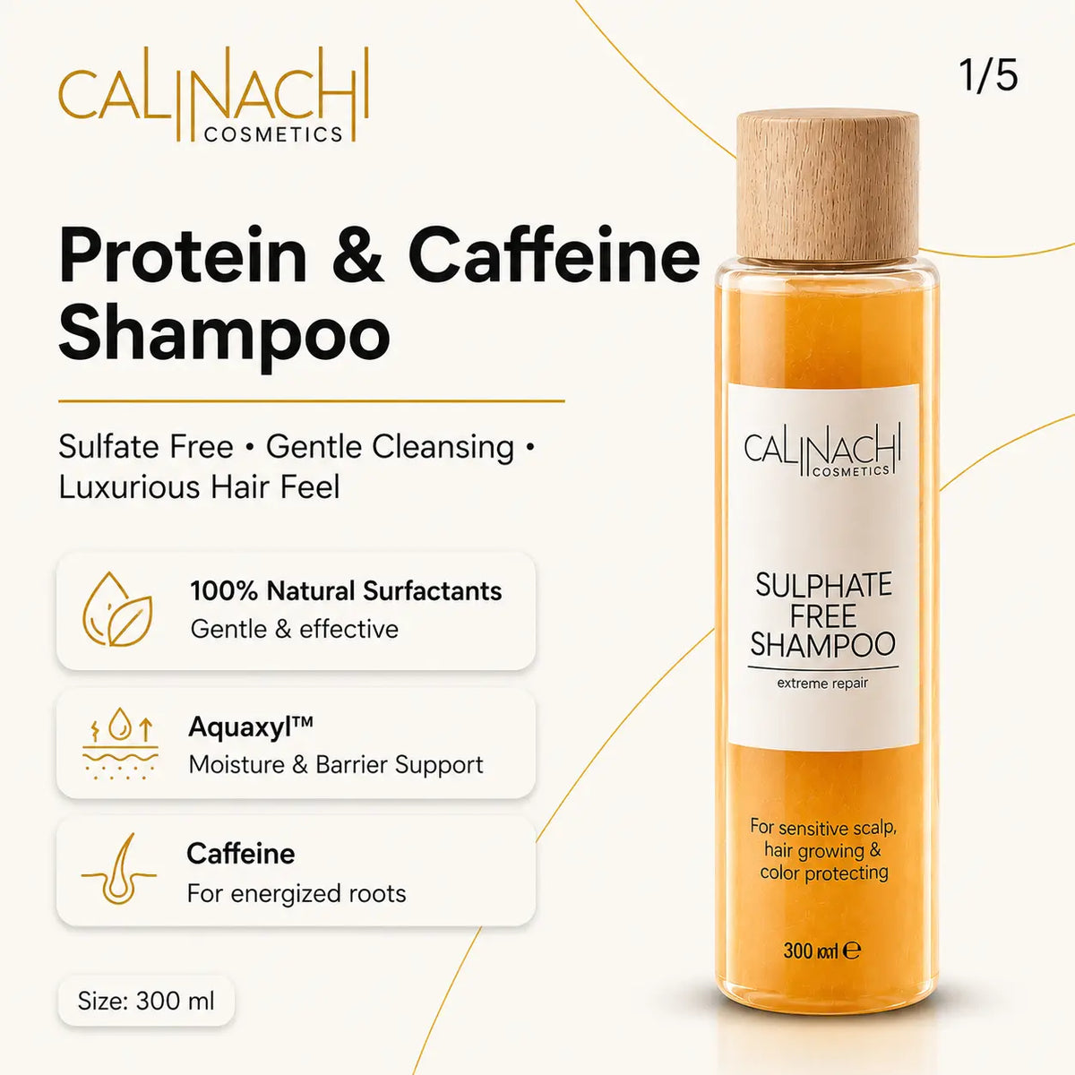 Full Therapy against Hair Loss & New Hair Growth Stimulation HairCare Sets CALINACHI Cosmetics