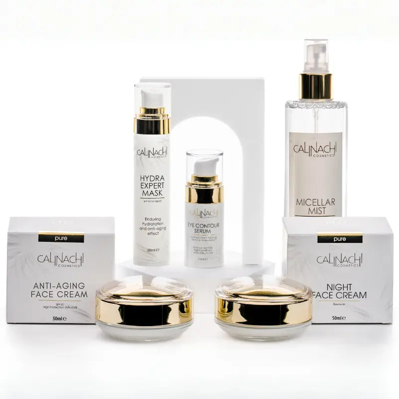 Full Therapy for Intensive Care Face, Neck and Décolleté SkinCare Set CALINACHI Cosmetics