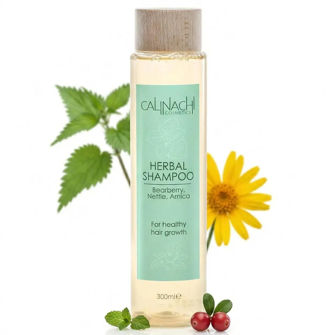 Hair Growth Stimulating Herbal Shampoo, Sulfate Free, 300ml.  CALINACHI Cosmetics