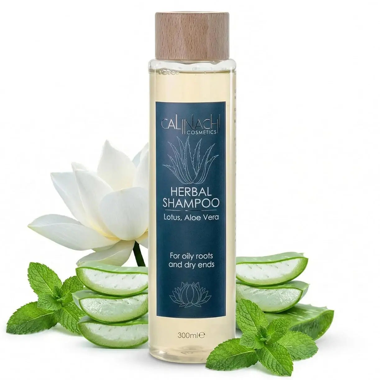 Oily Scalp and Dry Ends Herbal Shampoo, Sulfate free, 300ml.  CALINACHI Cosmetics