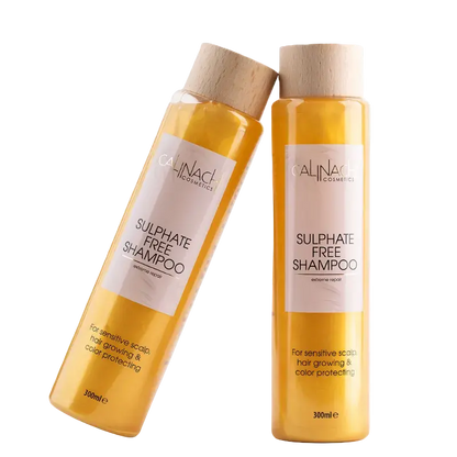 Protein &amp; Caffeine Scalp and Hair Shampoo, Sulfate-free, 300ml.  CALINACHI Cosmetics