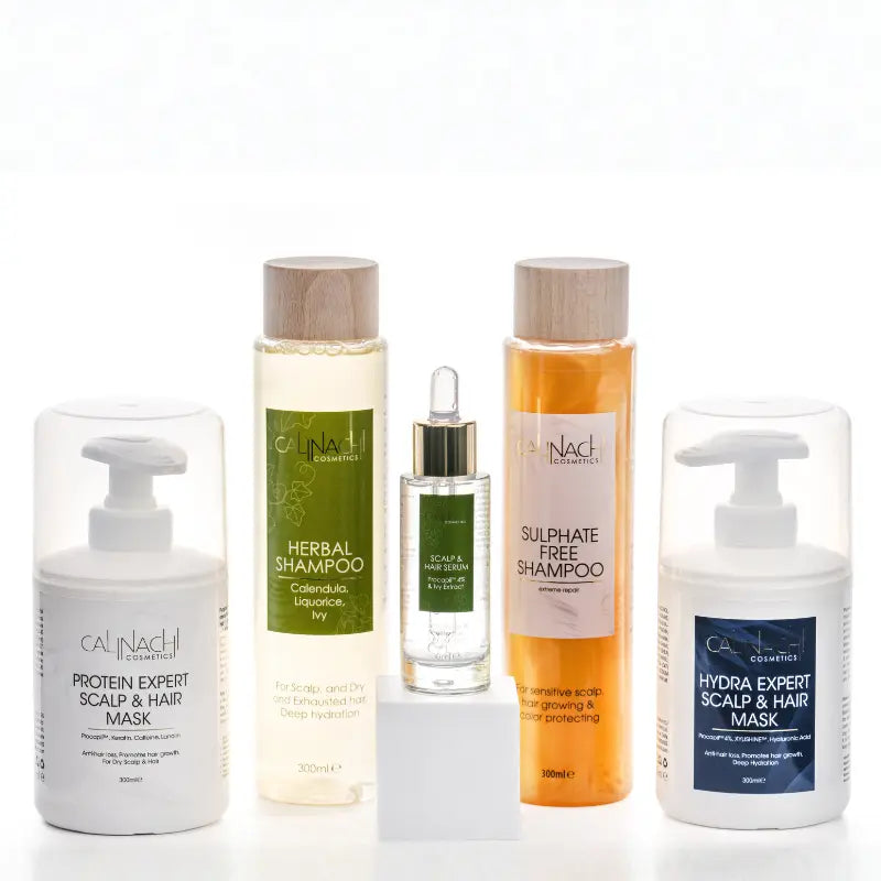 Full Therapy against Hair Loss &amp; New Hair Growth Stimulation HairCare Sets CALINACHI Cosmetics